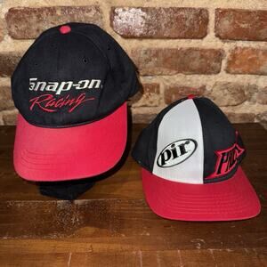 Vintage Racing Hat Lot of 2 Snap On & Phoenix International Racing Snapback Cap